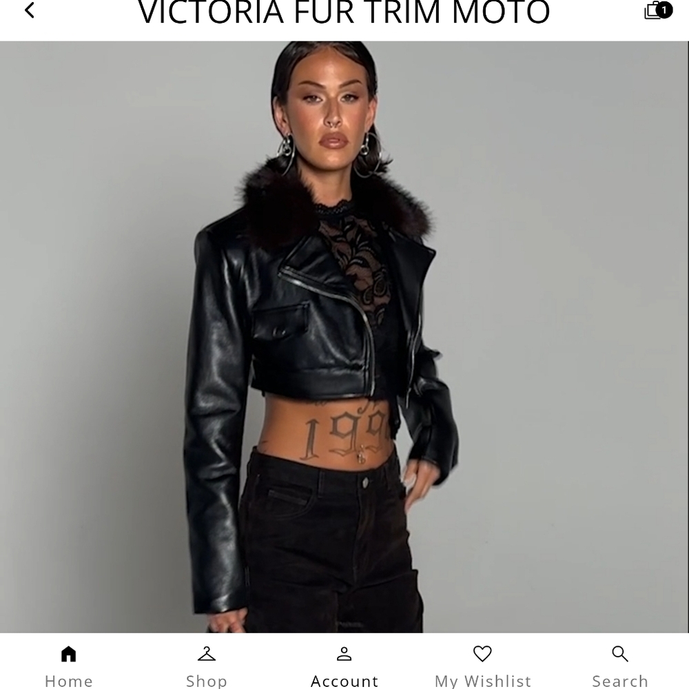 VICTORIA FUR TRIM MOTO - L